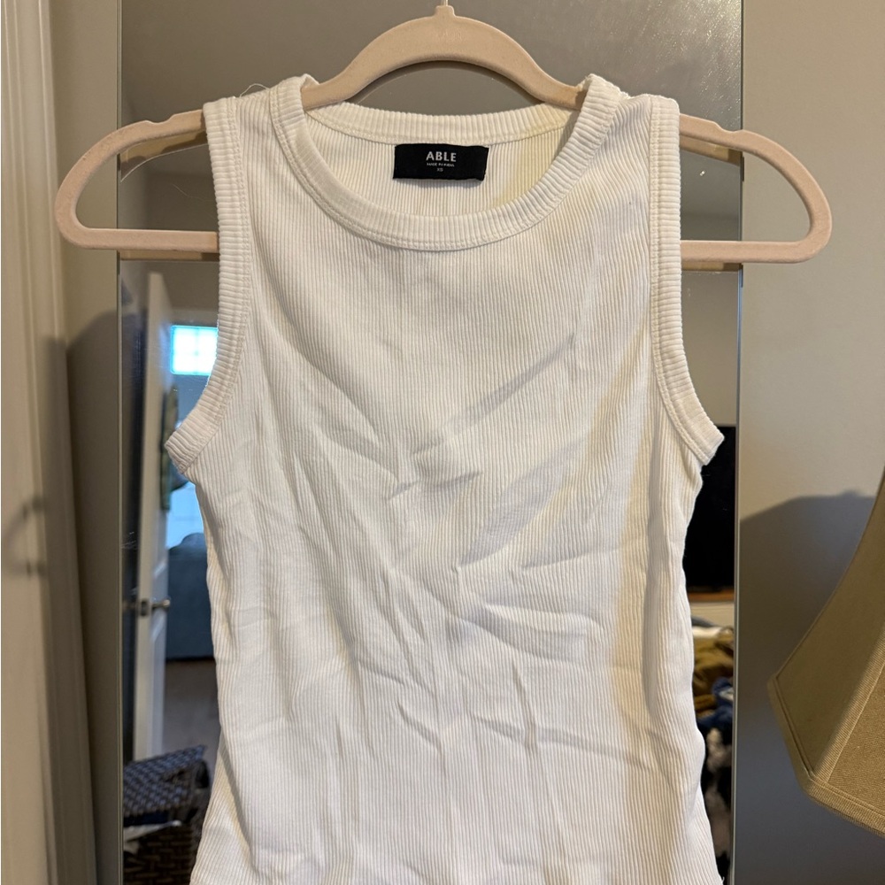 Able Women's Classic White Tank Top